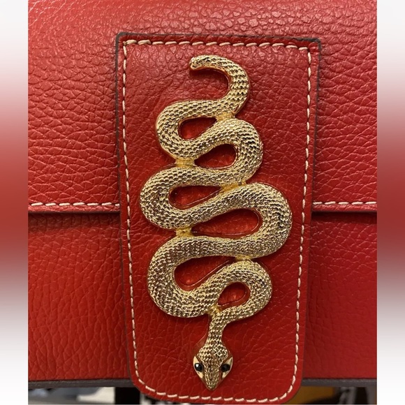 NWT DIVINA FIRENZE 🇮🇹 ITALIAN RED PEBBLED LEATHER CROSSBODY SHOULDER BAG - Picture 7 of 11